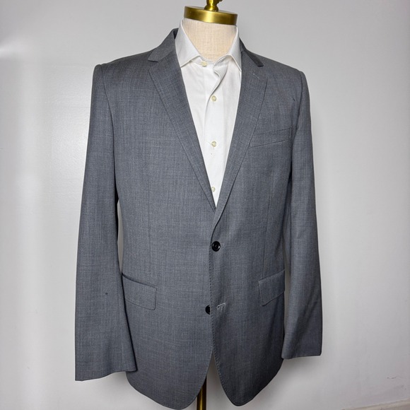 Bonobos Other - BONOBOS Mens Gray Wool Suit Jacket Blazer 42R Marzotto Italian Wool